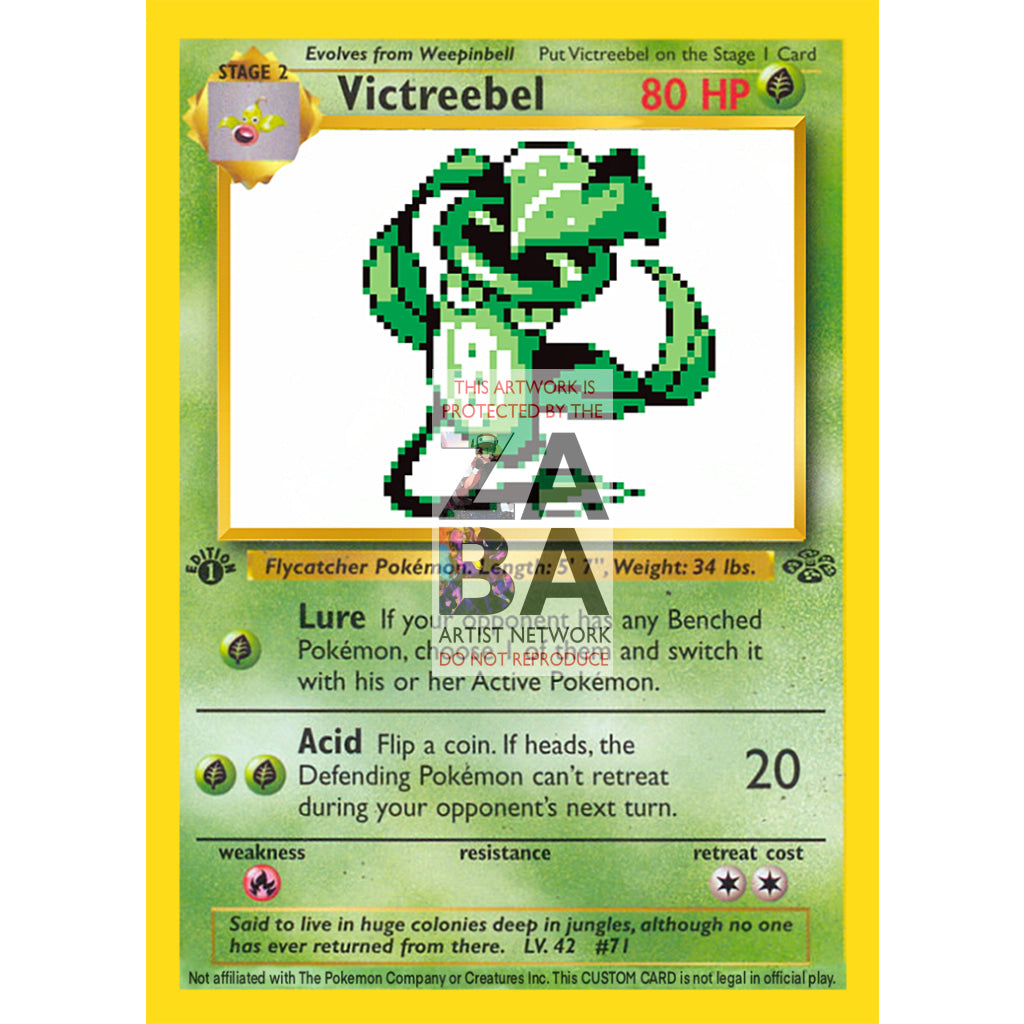 Victreebel Game Sprite Custom Pokemon Card - ZabaTV