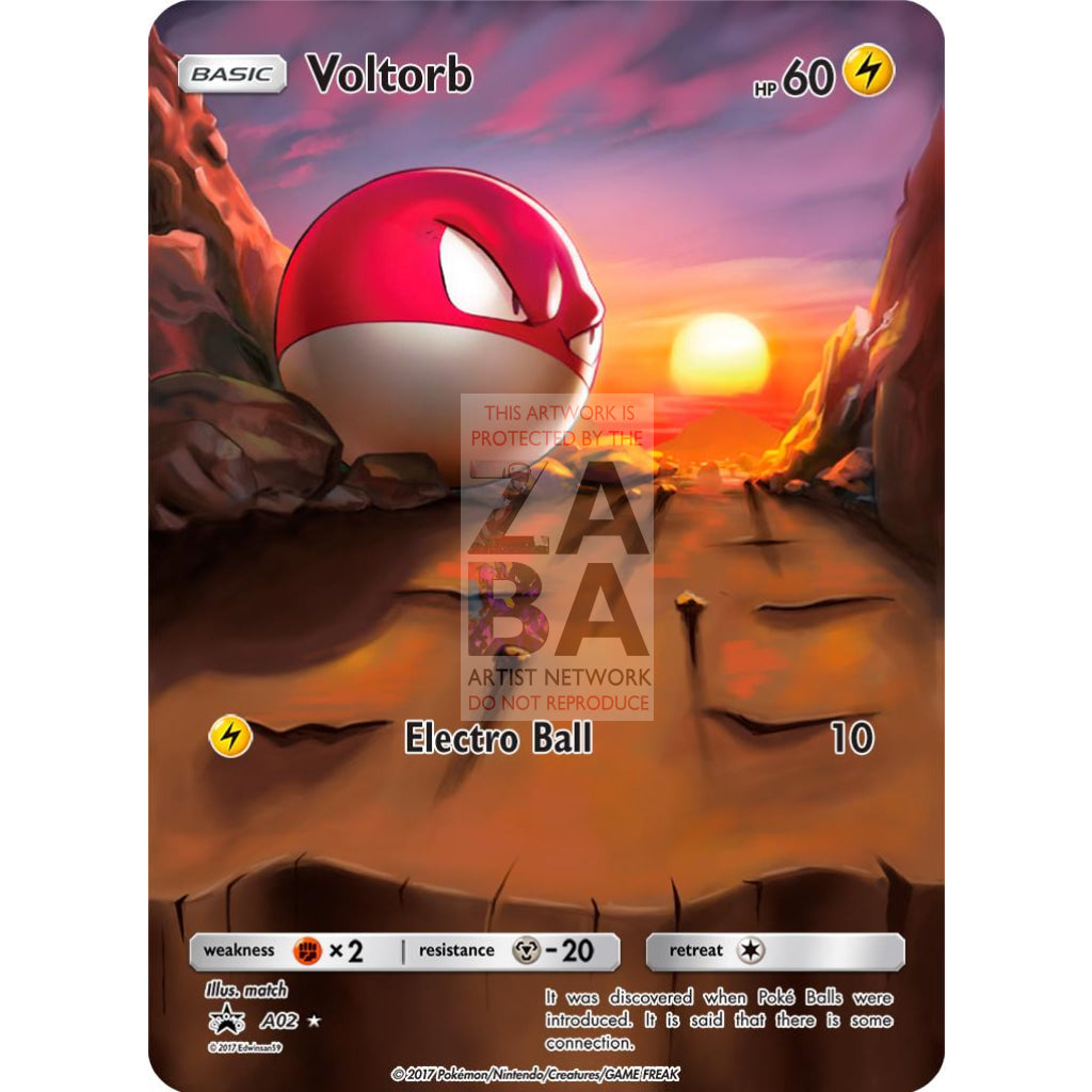 Voltorb 30/72 Shining Legends Extended Art Custom Pokemon Card - ZabaTV