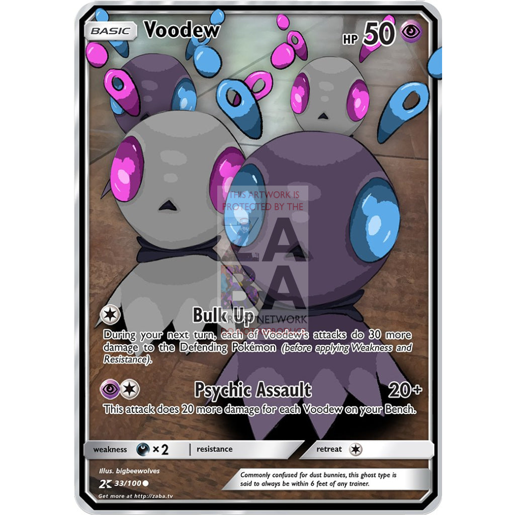 Voodew Custom Pokemon Card Silver Holographic