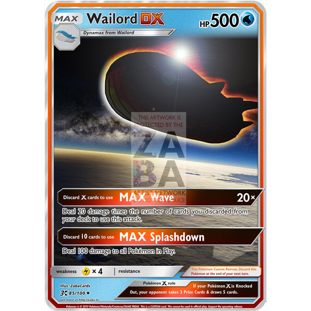 Wailord DX Custom Pokemon Card - ZabaTV