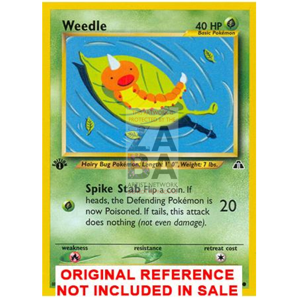 Weedle 70/75 Neo Discovery Extended Art Custom Pokemon Card - ZabaTV