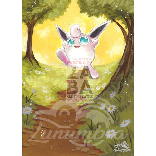 Wigglytuff 32/64 Jungle Set Extended Art Custom Pokemon Card Textless Silver Holographic