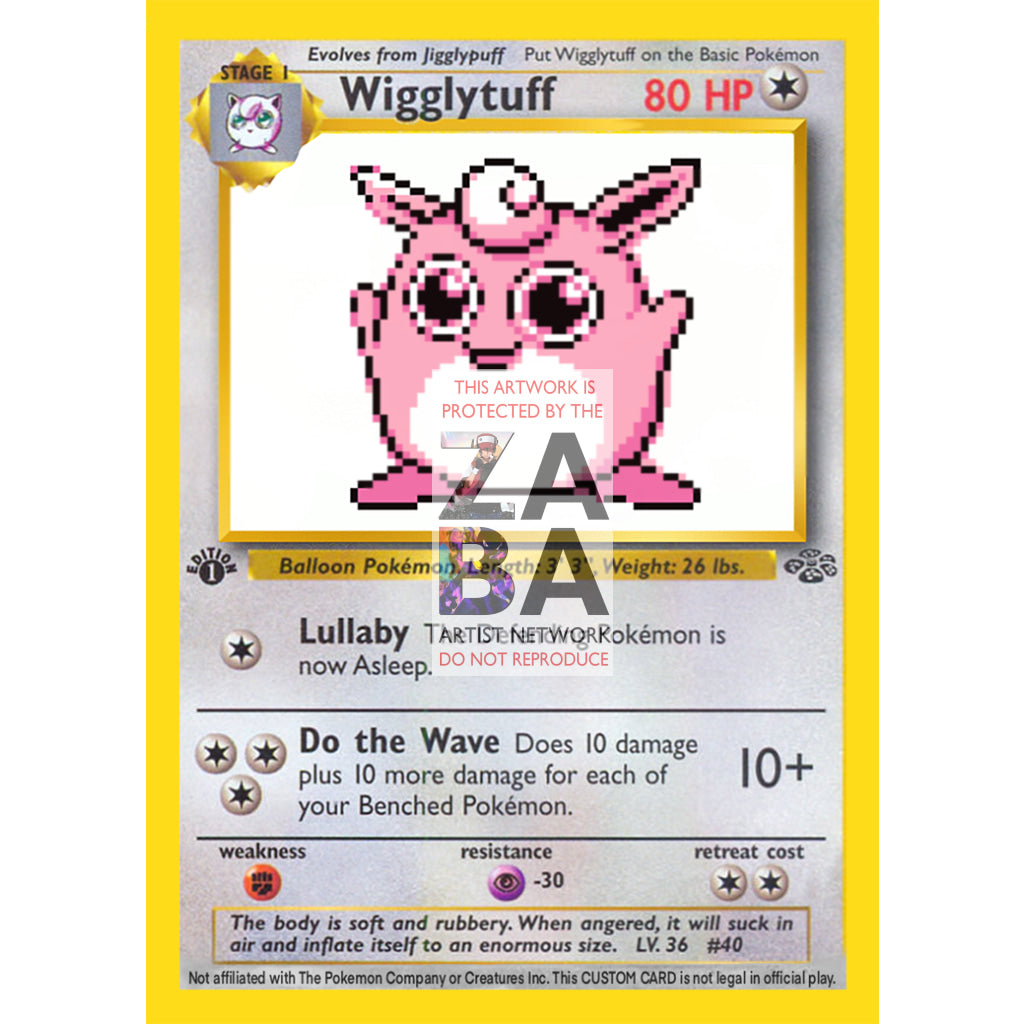 Wigglytuff Game Sprite Custom Pokemon Card - ZabaTV