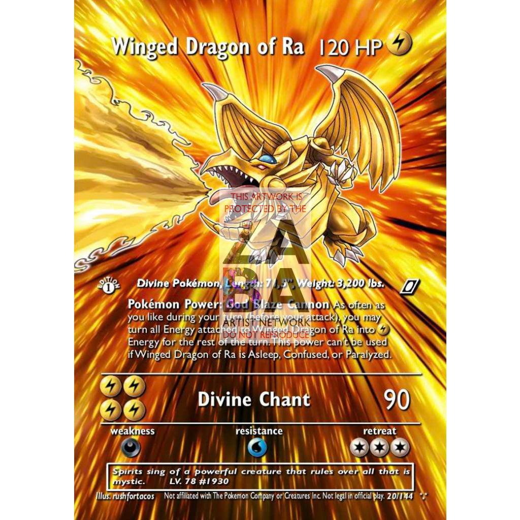 Winged Dragon of Ra as a Pokemon Card Custom Card - ZabaTV