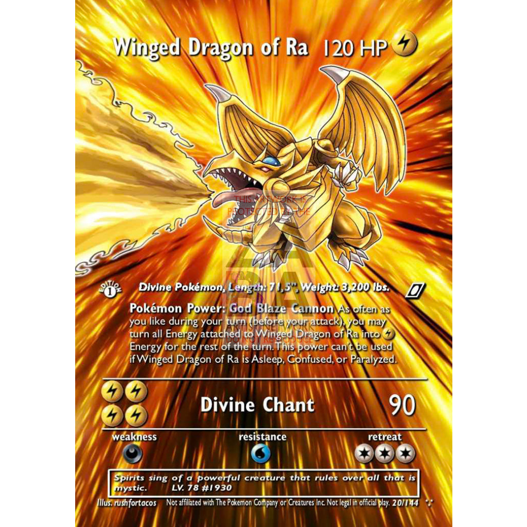 Winged Dragon of Ra as a Pokemon Card Custom Card - ZabaTV