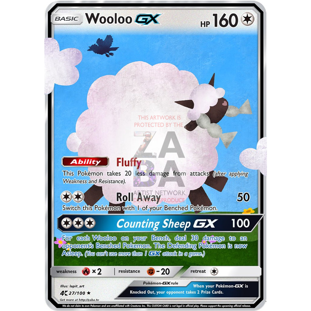 Wooloo Gx Custom Pokemon Card