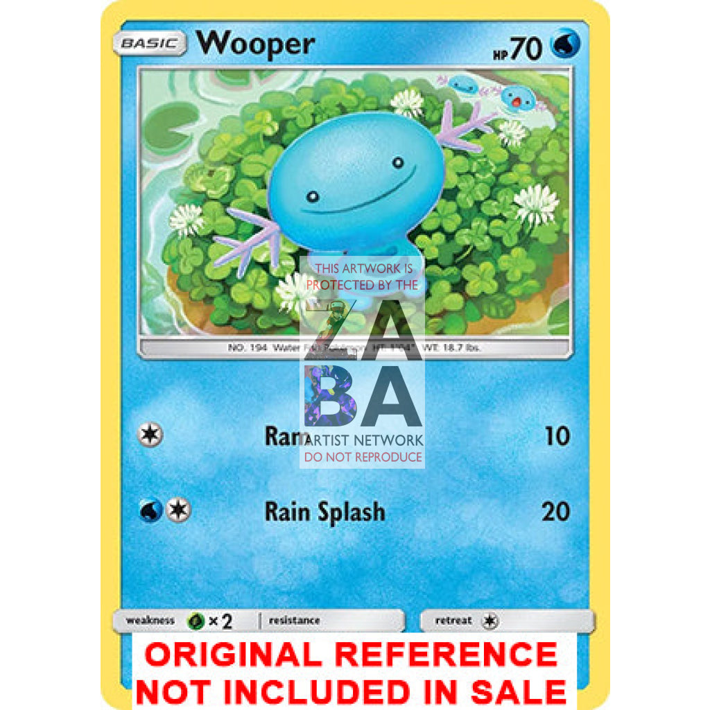 Wooper 25/70 Dragon Majesty Extended Art Custom Pokemon Card - ZabaTV