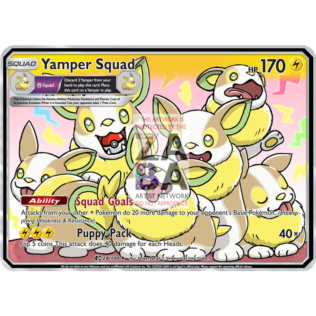 Yamper Squad Custom Pokemon Card - ZabaTV