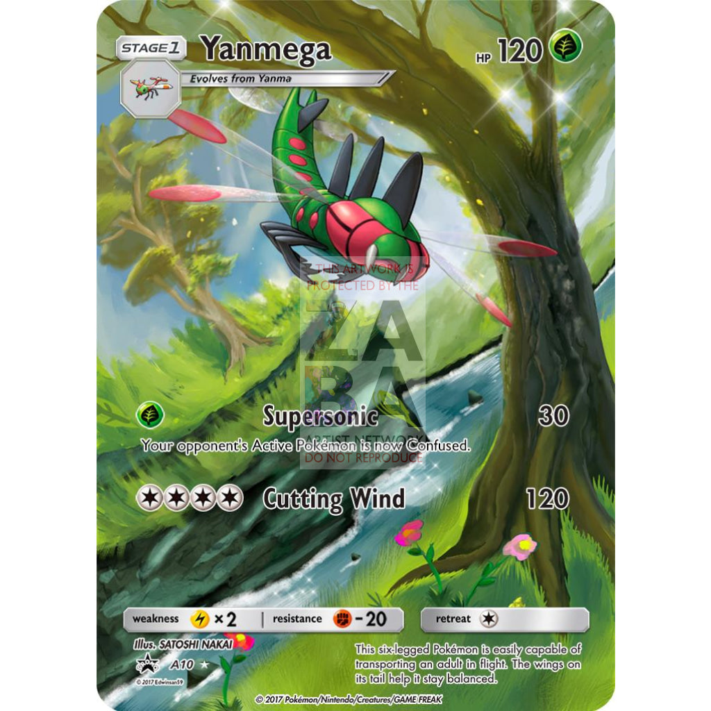 Yanmega 3/138 Ultra Prism Extended Art Custom Pokemon Card Silver Holographic
