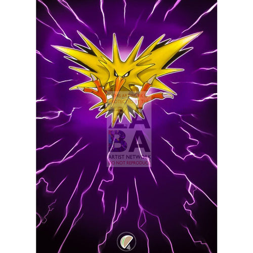 Zapdos 15/62 Fossil Extended Art Custom Pokemon Card