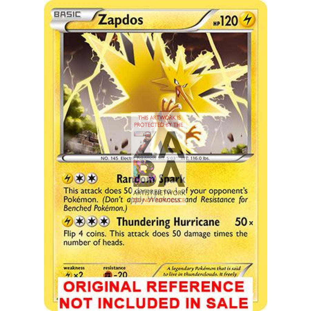 Zapdos 22/113 Legendary Treasures Extended Art Custom Pokemon Card - ZabaTV