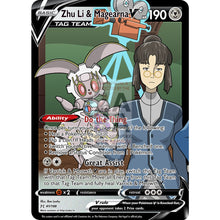 Zhu Li & Magearna V Custom Lok X Pokemon Card Full Color / Silver Foil