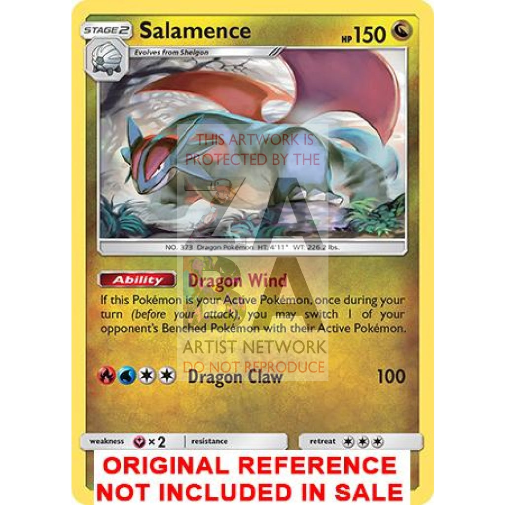 Salamence Sm140 Sun & Moon Promo Extended Art Custom Pokemon Card