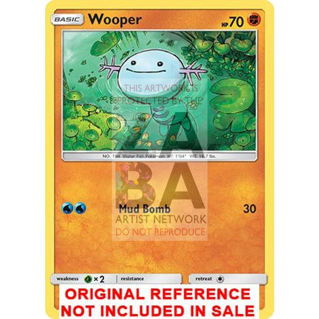 Wooper 96/124 Unbroken Bonds Extended Art Custom Pokemon Card