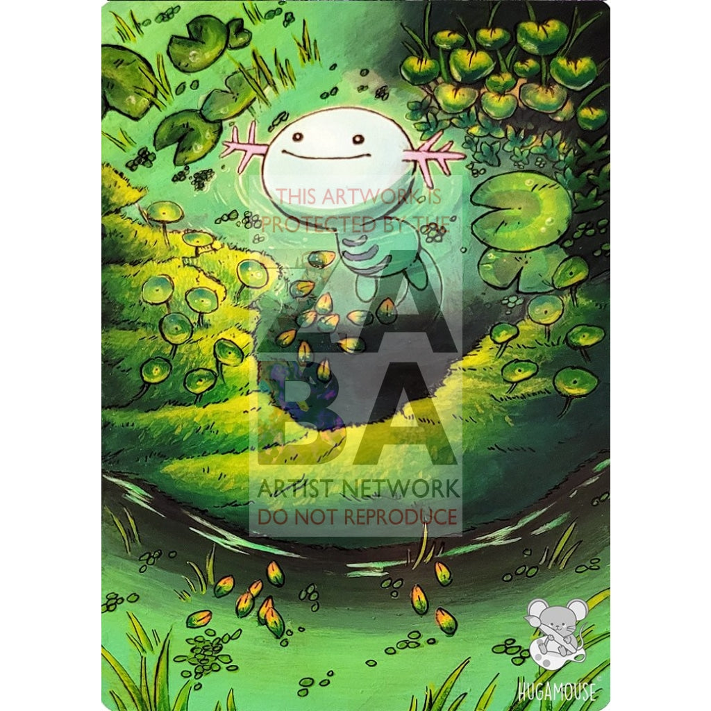 Wooper 96/124 Unbroken Bonds Extended Art Custom Pokemon Card Silver Holo